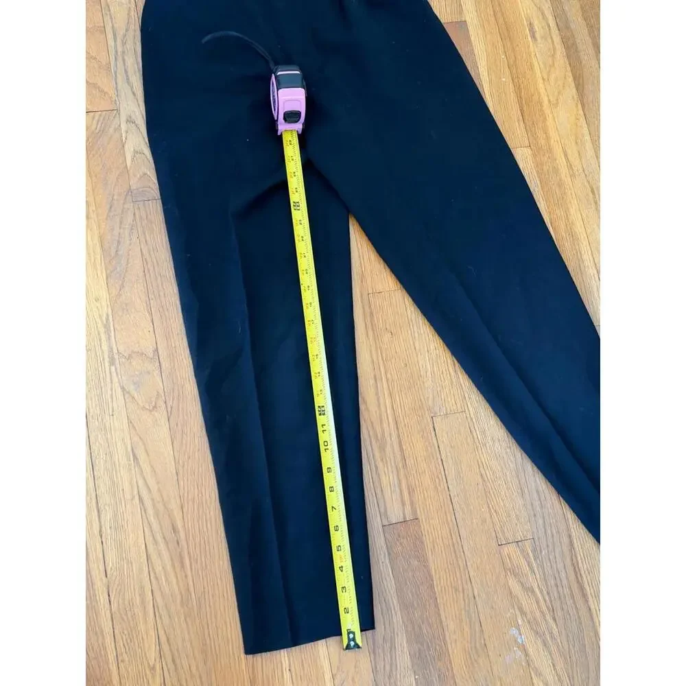 Gianni Sport Black Wool Dress Pants High Waist Pleated Made in USA Women’s 10 - Picture 3 of 6